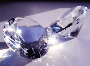 クリスタルガラス　ダイヤモンド　クリア