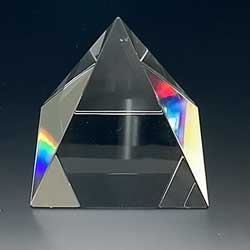 小物インテリア置物　ガラスピラミッド PC-204